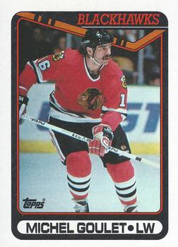 #329 Michel Goulet - Chicago Blackhawks - 1990-91 Topps Hockey