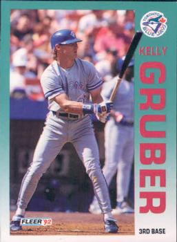 #329 Kelly Gruber - Toronto Blue Jays - 1992 Fleer Baseball