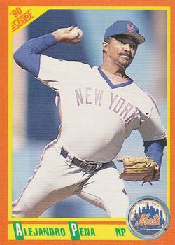 #32T Alejandro Pena - New York Mets - 1990 Score Rookie & Traded Baseball
