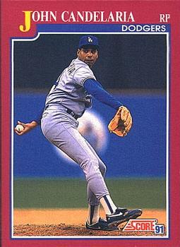 #32T John Candelaria - Los Angeles Dodgers - 1991 Score Rookie & Traded Baseball