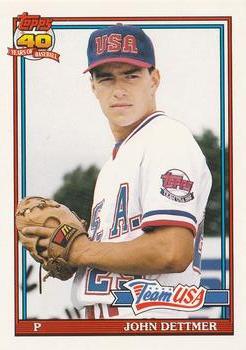 #32T John Dettmer - USA - 1991 Topps Traded Baseball