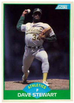 #32 Dave Stewart - Oakland Athletics - 1989 Score Baseball