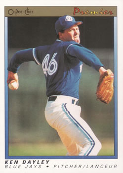 #32 Ken Dayley - Toronto Blue Jays - 1991 O-Pee-Chee Premier Baseball