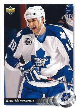 #32 Kent Manderville - Toronto Maple Leafs - 1992-93 Upper Deck Hockey