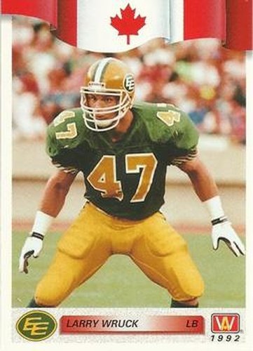 #32 Larry Wruck - Edmonton Eskimos - 1992 All World CFL Football