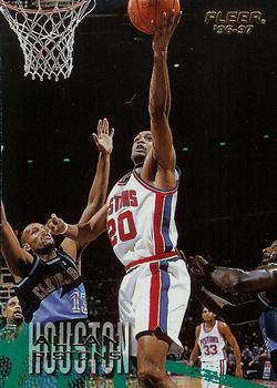 #32 Allan Houston - Detroit Pistons - 1996-97 Fleer Basketball