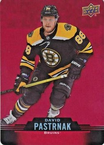 #DC-32 David Pastrnak - Boston Bruins - 2020-21 Upper Deck Tim Hortons Hockey - Red Die Cut