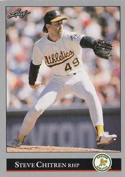 #32 Steve Chitren - Oakland Athletics - 1992 Leaf Baseball