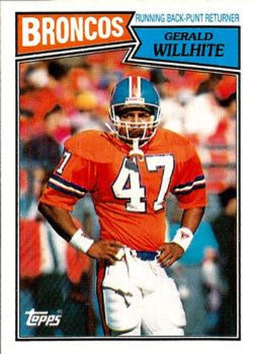 #32 Gerald Willhite - Denver Broncos - 1987 Topps Football