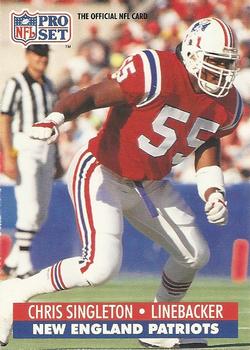 #232 Chris Singleton - New England Patriots - 1991 Pro Set Football