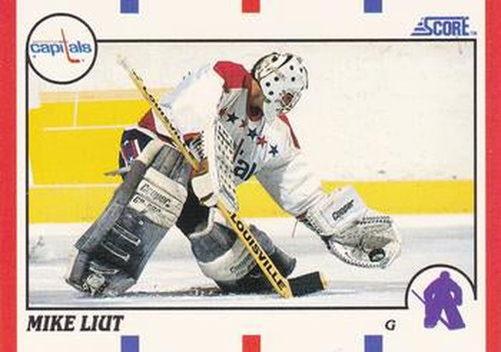 #32 Mike Liut - Washington Capitals - 1990-91 Score Hottest and Rising Stars Hockey
