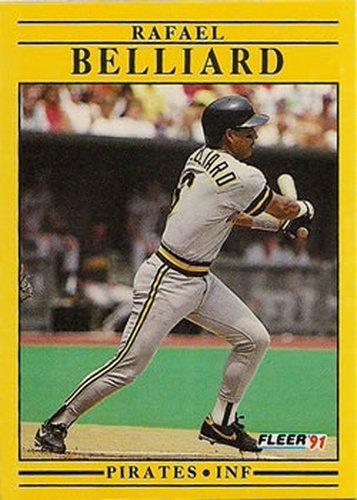 #32 Rafael Belliard - Pittsburgh Pirates - 1991 Fleer Baseball
