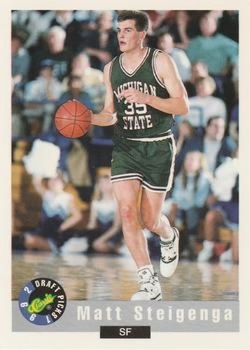 #32 Matt Steigenga - Michigan State Spartans - 1992 Classic Draft Basketball