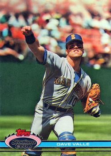 #32 Dave Valle - Seattle Mariners - 1991 Stadium Club Baseball