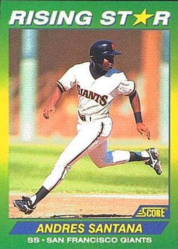 #32 Andres Santana - San Francisco Giants - 1992 Score 100 Rising Stars Baseball
