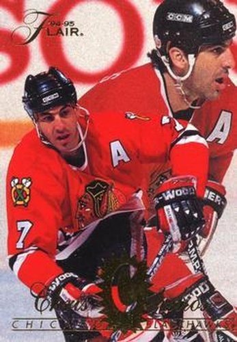 #32 Chris Chelios - Chicago Blackhawks - 1994-95 Flair Hockey