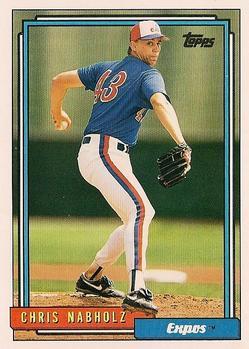 #32 Chris Nabholz - Montreal Expos - 1992 Topps Baseball