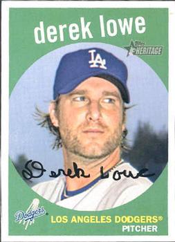 #32 Derek Lowe - Los Angeles Dodgers - 2008 Topps Heritage Baseball
