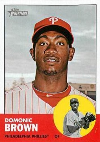 #32 Domonic Brown - Philadelphia Phillies - 2012 Topps Heritage Baseball