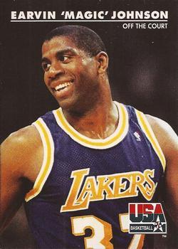#32 Earvin "Magic" Johnson - USA - 1992 SkyBox USA Basketball