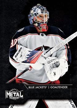 #32 Elvis Merzlikins - Columbus Blue Jackets - 2020-21 Skybox Metal Universe Hockey