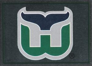 #32 Hartford Whalers Logo - Hartford Whalers - 1995-96 Panini Hockey Stickers