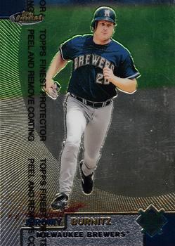#32 Jeromy Burnitz - Milwaukee Brewers - 1999 Finest Baseball