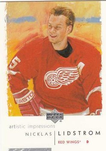 #32 Nicklas Lidstrom - Detroit Red Wings - 2002-03 UD Artistic Impressions Hockey