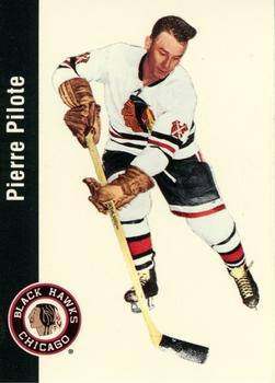 #32 Pierre Pilote - Chicago Blackhawks - 1994 Parkhurst Missing Link 1956-57 Hockey