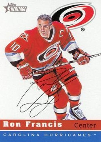 #32 Ron Francis - Carolina Hurricanes - 2000-01 Topps Heritage Hockey