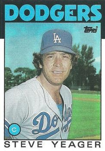 #32 Steve Yeager - Los Angeles Dodgers - 1986 Topps Baseball