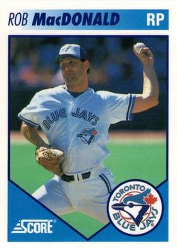 #32 Bob MacDonald - Toronto Blue Jays - 1991 Score Toronto Blue Jays Baseball