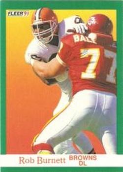 #32 Rob Burnett - Cleveland Browns - 1991 Fleer Football