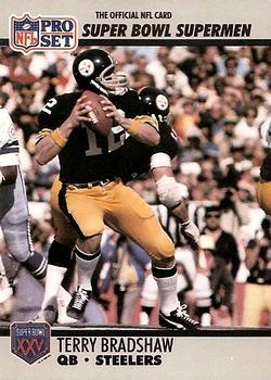 #32 Terry Bradshaw - Pittsburgh Steelers - 1990-91 Pro Set Super Bowl XXV Silver Anniversary Football