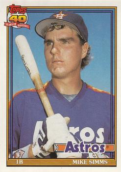 #32 Mike Simms - Houston Astros - 1991 O-Pee-Chee Baseball