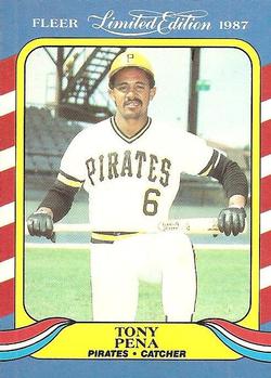 #32 Tony Pena - Pittsburgh Pirates - 1987 Fleer Limited Edition Baseball