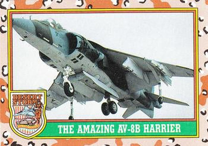 #32 The Amazing AV-8B Harrier - 1991 Topps Desert Storm