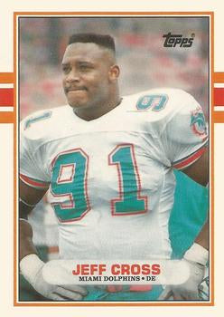 #32T Jeff Cross - Miami Dolphins - 1989 Topps Traded Football