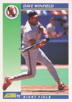 #32 Dave Winfield - California Angels - 1992 Score Baseball