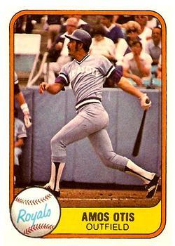 #32a Amos Otis - Kansas City Royals - 1981 Fleer Baseball