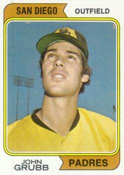 #32a John Grubb - San Diego Padres - 1974 Topps Baseball