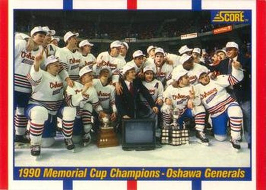#330 Memorial Cup Champions - Oshawa Generals - 1990-91 Score Canadian Hockey