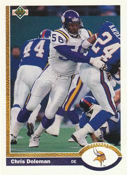 #330 Chris Doleman - Minnesota Vikings - 1991 Upper Deck Football