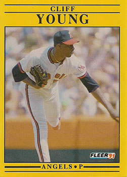 #330 Cliff Young - California Angels - 1991 Fleer Baseball