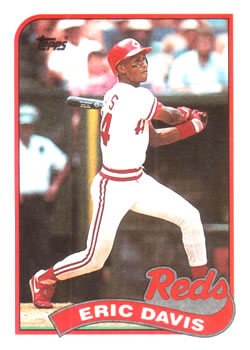 #330 Eric Davis - Cincinnati Reds - 1989 Topps Baseball