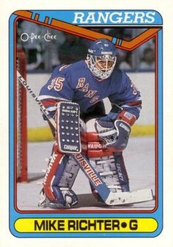 #330 Mike Richter - New York Rangers - 1990-91 O-Pee-Chee Hockey