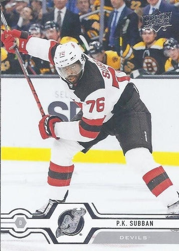 #330 P.K. Subban - New Jersey Devils - 2019-20 Upper Deck Hockey