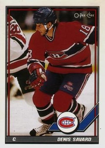 #330 Denis Savard - Montreal Canadiens - 1991-92 O-Pee-Chee Hockey