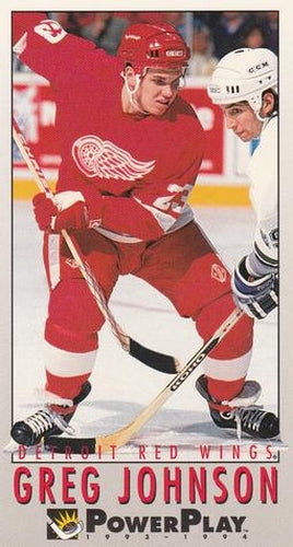 #330 Greg Johnson - Detroit Red Wings - 1993-94 Fleer PowerPlay Hockey