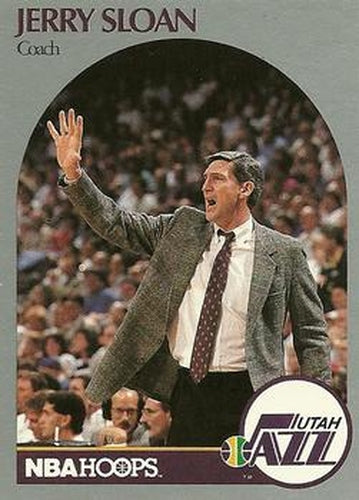 #330 Jerry Sloan - Utah Jazz - 1990-91 Hoops Basketball